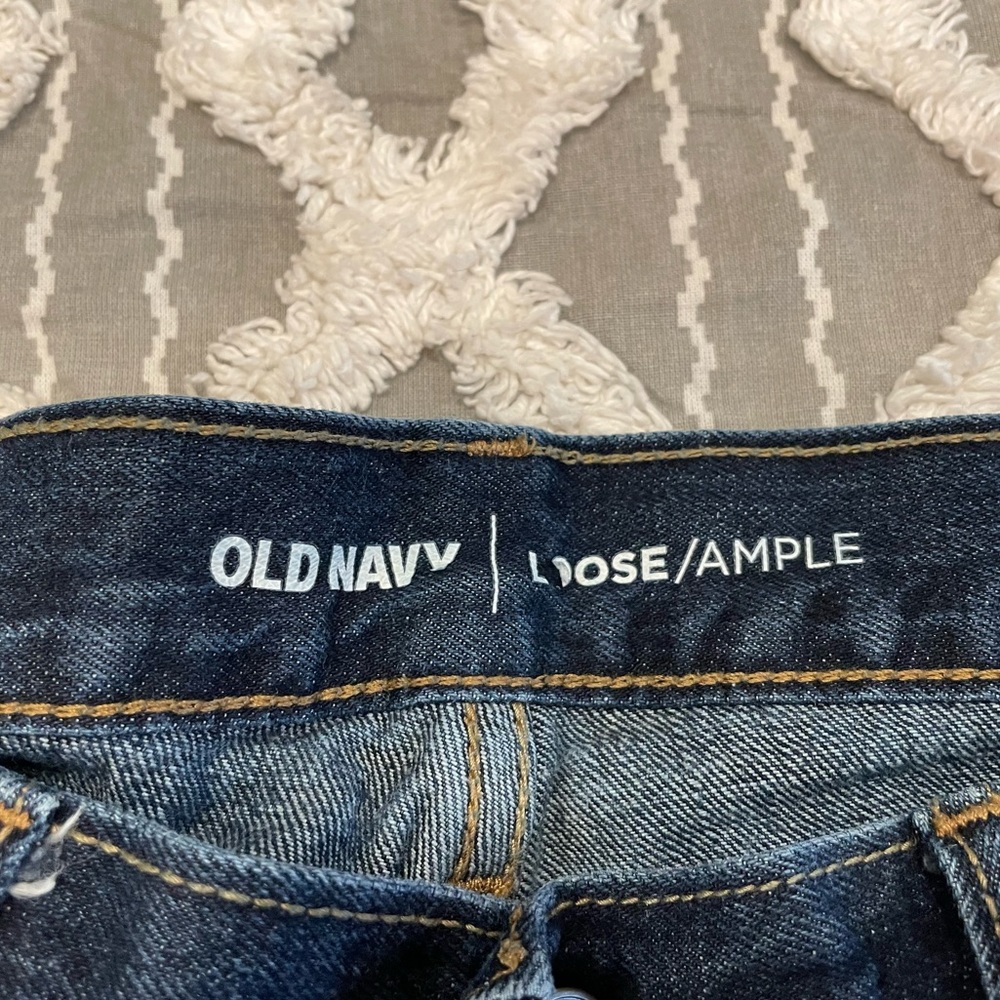 Old Navy Loose/Ample Dark Rinse Jeans - Picture 8 of 10